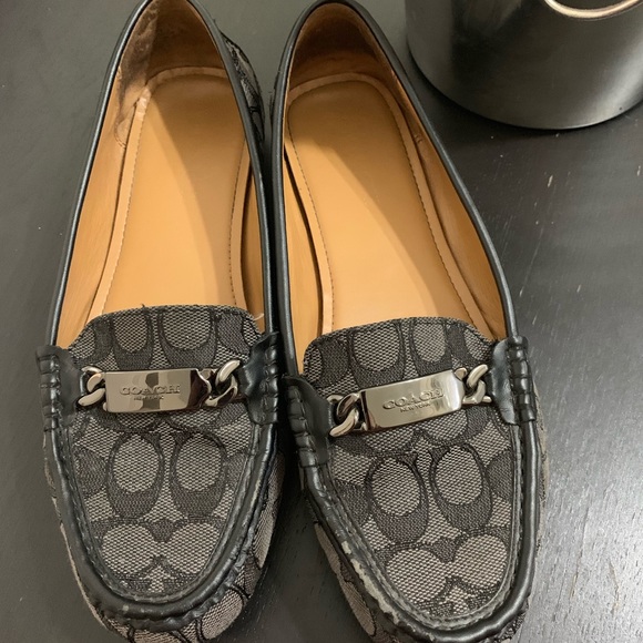 Coach Womens Olive Sand Printed Snake Loafers - Picture 3 of 8